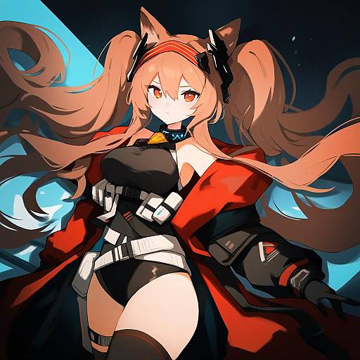 Illustration of Angelina (distinguished visitor) (arknights), arknights in the style of Saku (osake love)