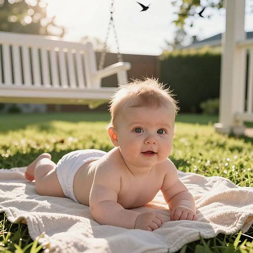 Serene Outdoor Baby Portrait
