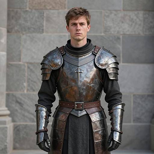 Young Man in Medieval Armor