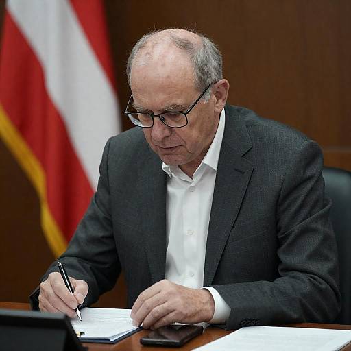 Dramatic Portrait of Executive at Desk