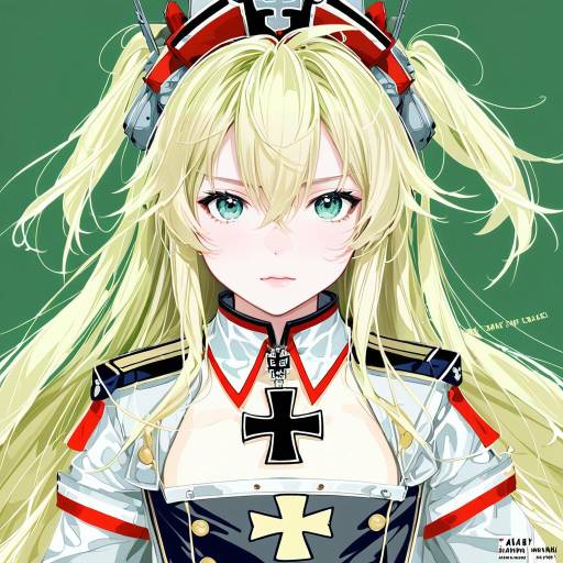 Illustration of Admiral hipper (azur lane), azur lane in the style of Kawacy