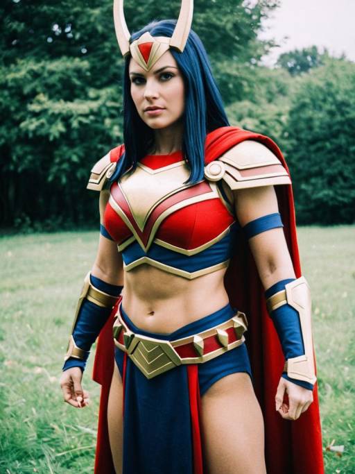Woman in Big Barda Cosplay Costume