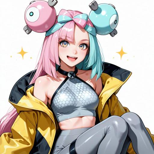 Vibrant Pokemon Character with Sharp Teeth