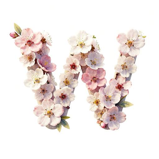 Floral Lettering Watercolor Scene