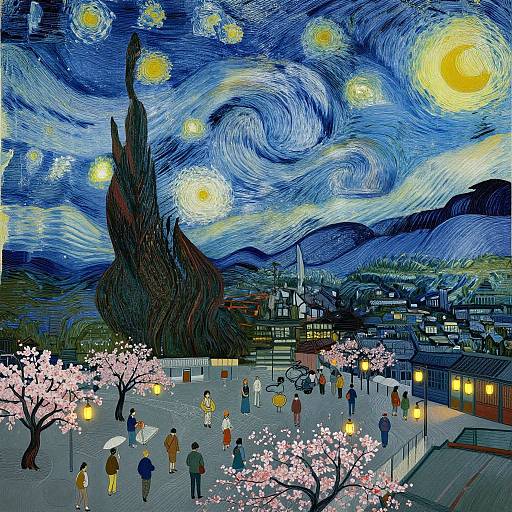 Digital art of Van Gogh's 