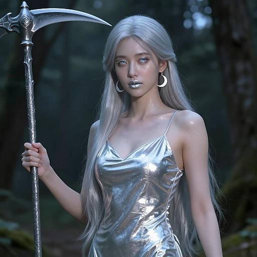 Realistic Portrait of a Lunar Goddess