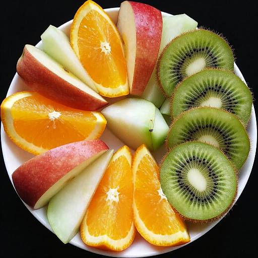 Vibrant Circular Fruit Salad Close-up