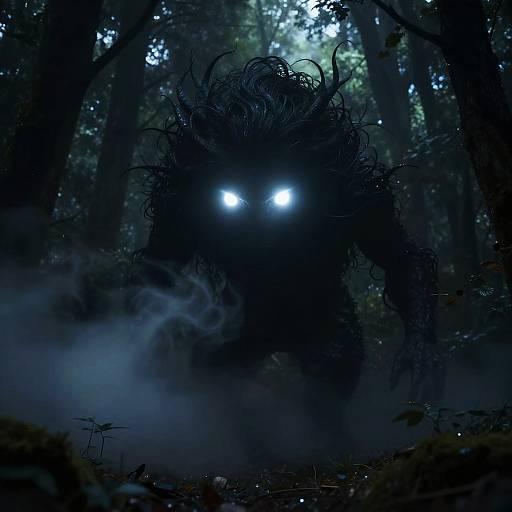 Mystical Creature with Glowing Eyes