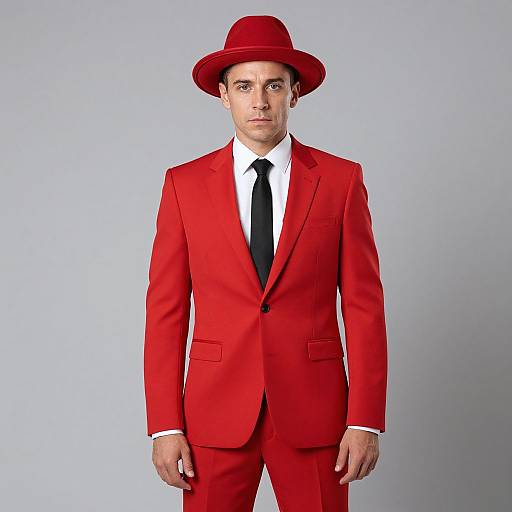 Man in Red Suit Costume