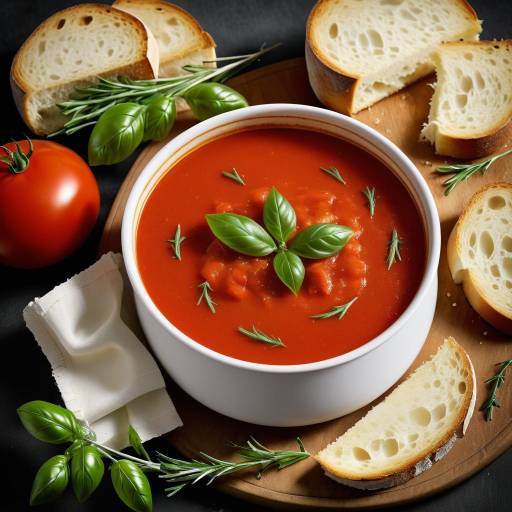 Italian Tomato Soup with Fresh Bread