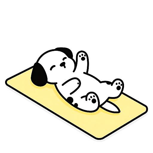 Playful Dalmatian Puppy on Yoga Mat