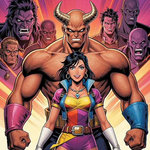 Vibrant Comic Book Horned Hero