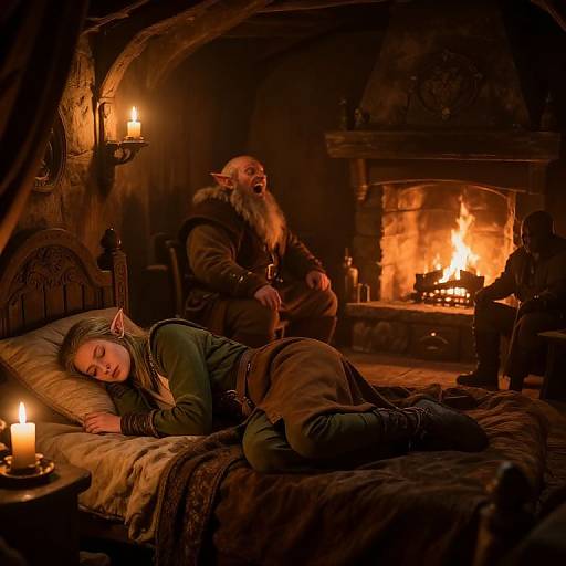 Cozy Tavern Rest After Quest