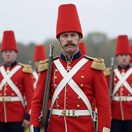 Stern British Redcoat Soldier Portrait
