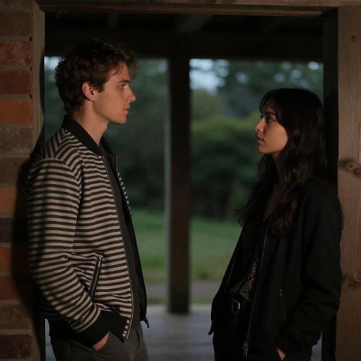 Dimly Lit Outdoor Portrait of Two People