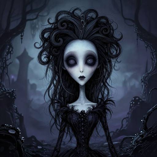 Whimsical Gothic Creature Portrait