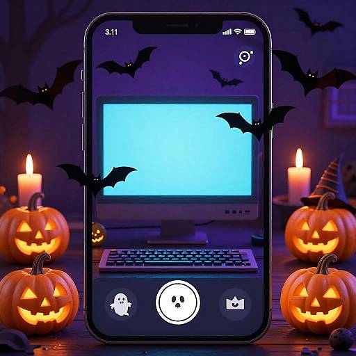 Surreal Halloween Photo Editor Scene