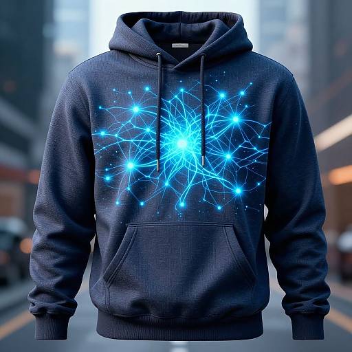 Futuristic AI Hoodie Design