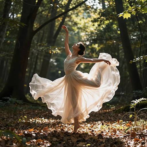 Graceful Kinesica Movement in Forest