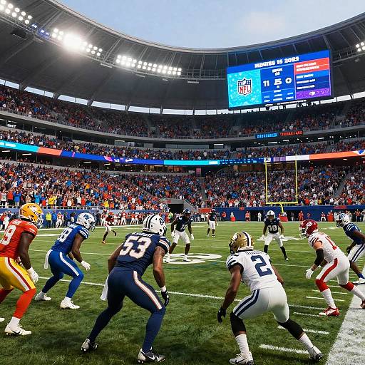 Futuristic Football Stadium Showdown