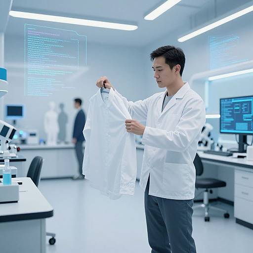 AI Analyzing Human Shapes in Lab