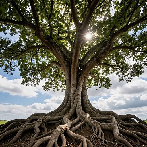 Ancient Tree Connecting Earth and Sky