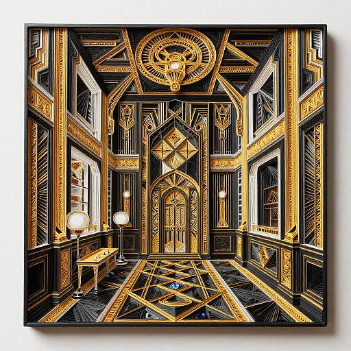 Art Deco Multi-Dimensional Paper Quilling