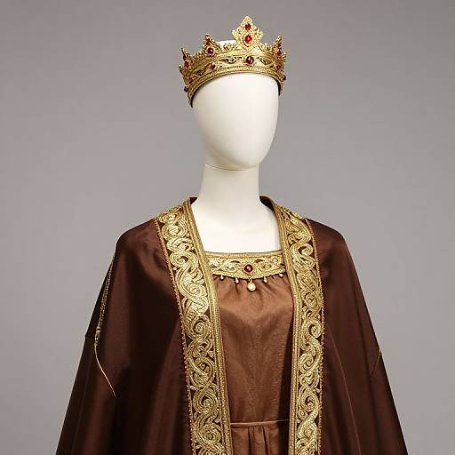Mannequin in Embroidered Robe and Crown