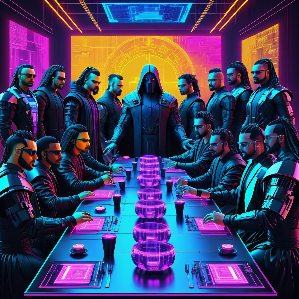 Cyberpunk Last Supper: Hackers and AI