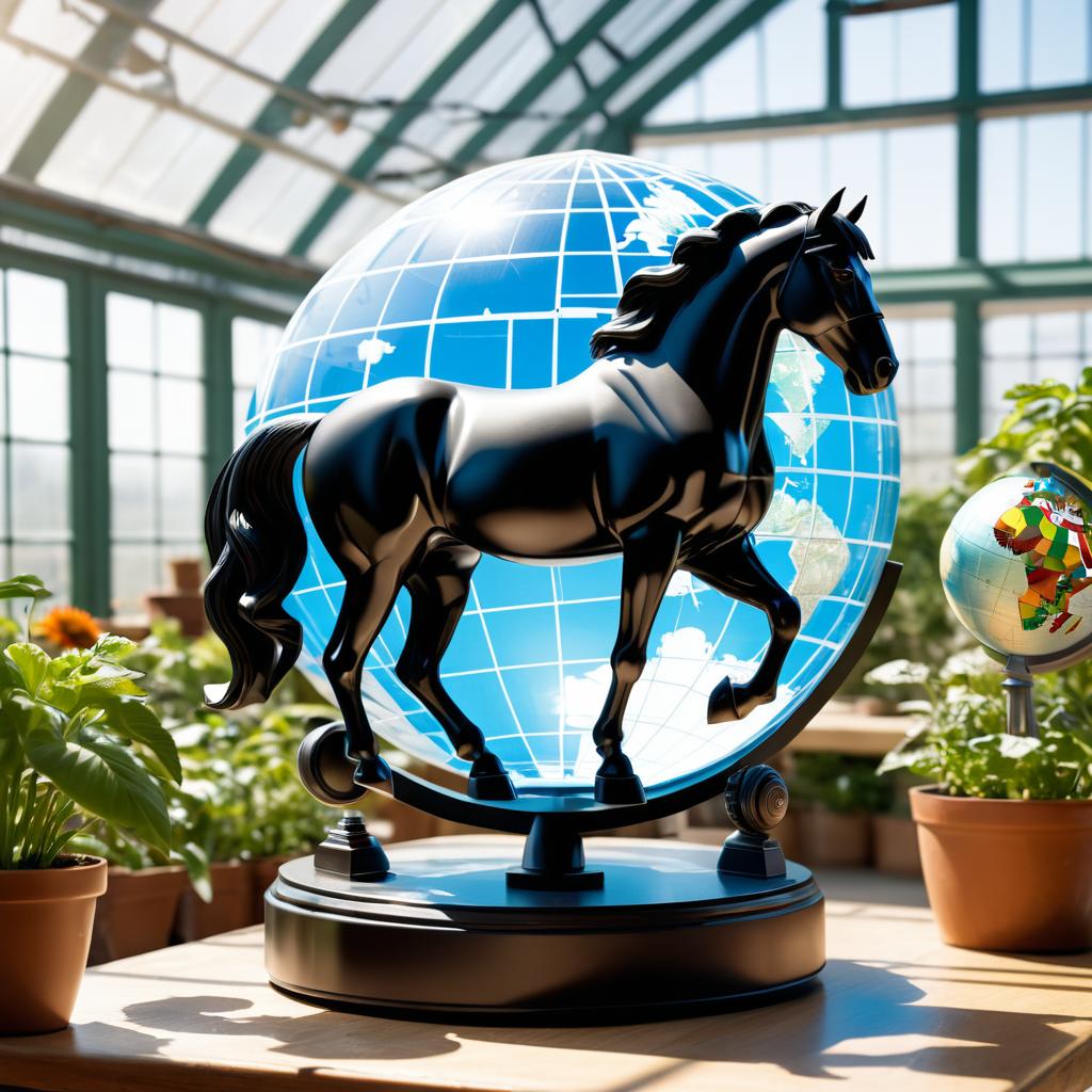 Mechanical Horse-Globe Fusion in Greenhouse