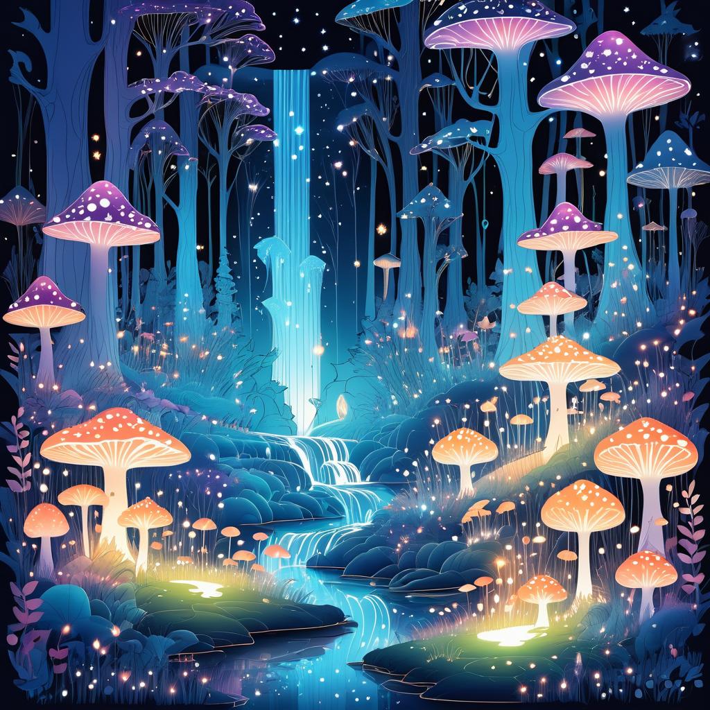 Whimsical Forest with Magical Creatures