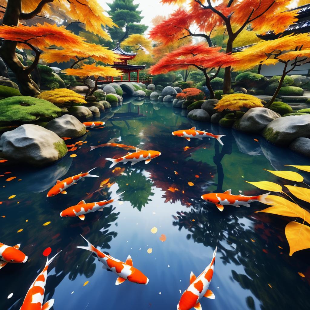 Serene Japanese Garden in Autumn