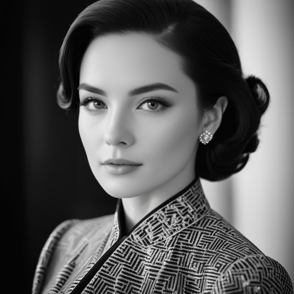 Timeless Black and White Portrait of Elegance