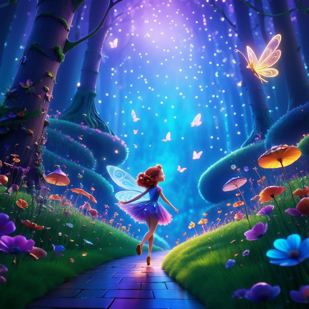 Pixar-Inspired Whimsical Fairy Poster Art