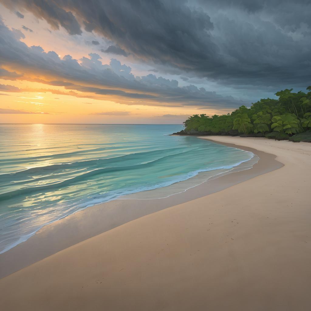 Tranquil Hidden Beach at Dawn