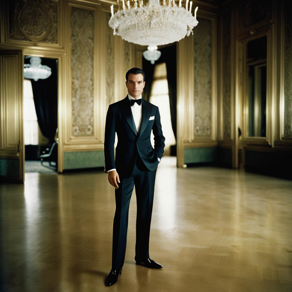 Elegant Gentleman in Classic Ballroom Setting