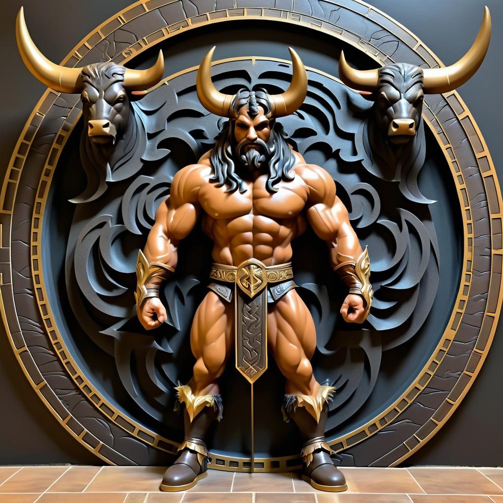 Majestic Minotaur in a Labyrinth