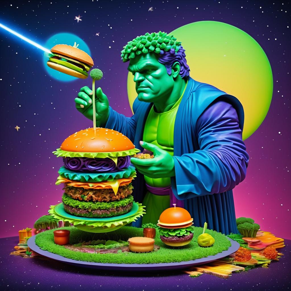 Psychedelic Hulk's Cosmic Veggie Burger