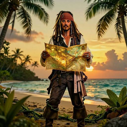Jack Sparrow on Tropical Island