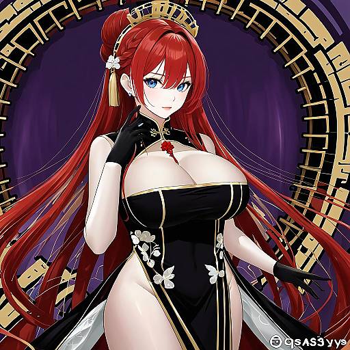 Illustration of Monarch (azur lane), azur lane in the style of Qys3