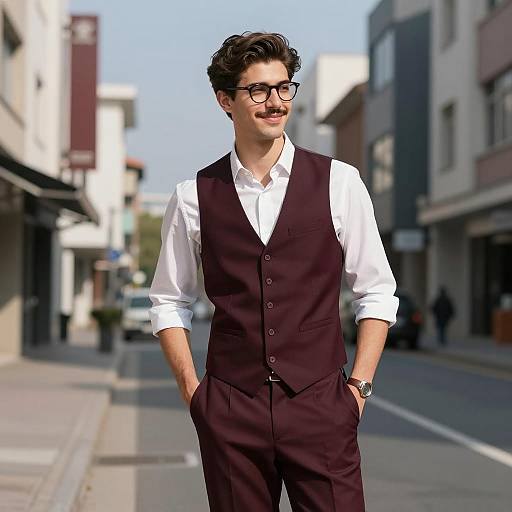 Stylish Young Man in Urban Setting