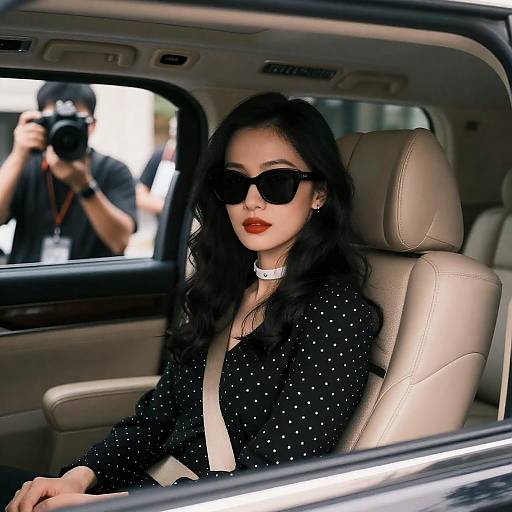 Stylish Woman in a Luxury Car