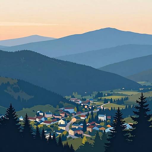 Bird's Eye View of Gravity Falls