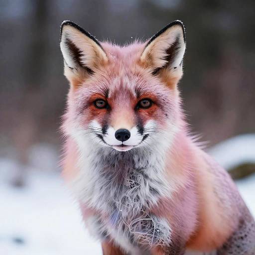 Elegant European Foxie in Winter Gown