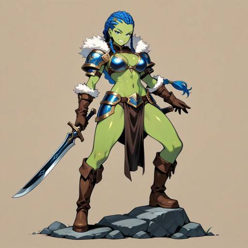 Fierce Warrior Woman in Armor Fierce Warrior Woman in Armor