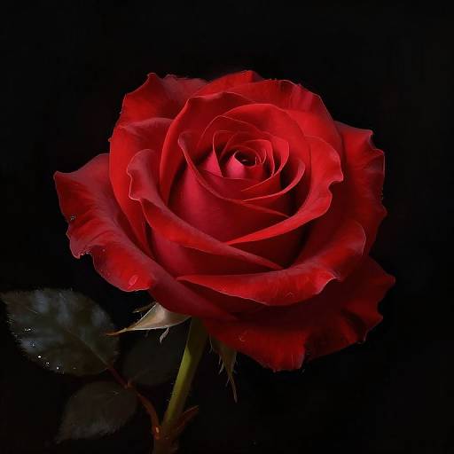 Crimson Rose Digital Painting