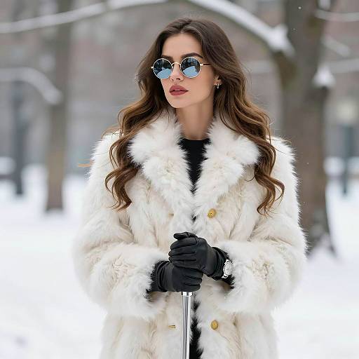 Chic Winter Fashion Portrait of a Woman