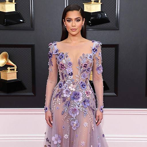 Glamorous Pop Star on Grammy Red Carpet