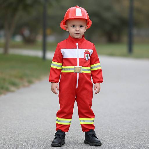 Realistic Toddler Fire Truck Costume