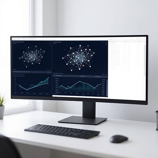 Minimalist Workspace with Curved Monitor